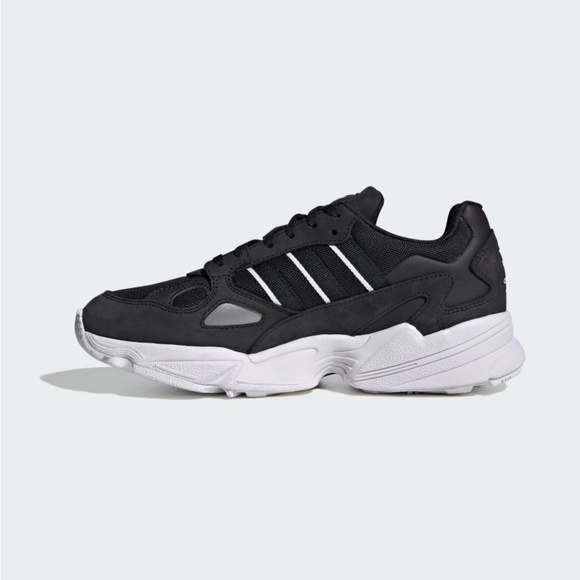NIB Adidas Falcon Women's 7.5 Core Black White Chunky Retro Sneakers IG8301 - Picture 7 of 16